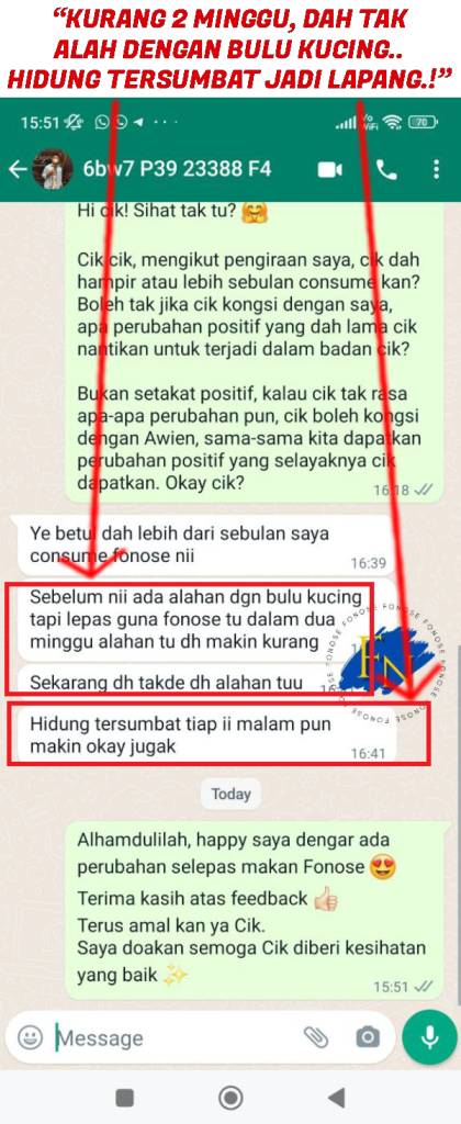 Glowing kucing hair on person's smartphone screen, hair clogging nose, relief from fonose treatment.