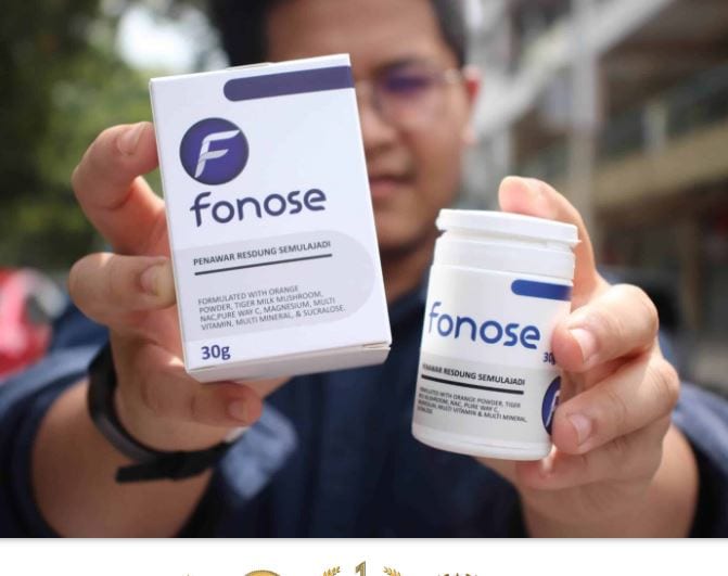 Relief supplement Fonose for health benefits, featuring natural ingredients in packaging.