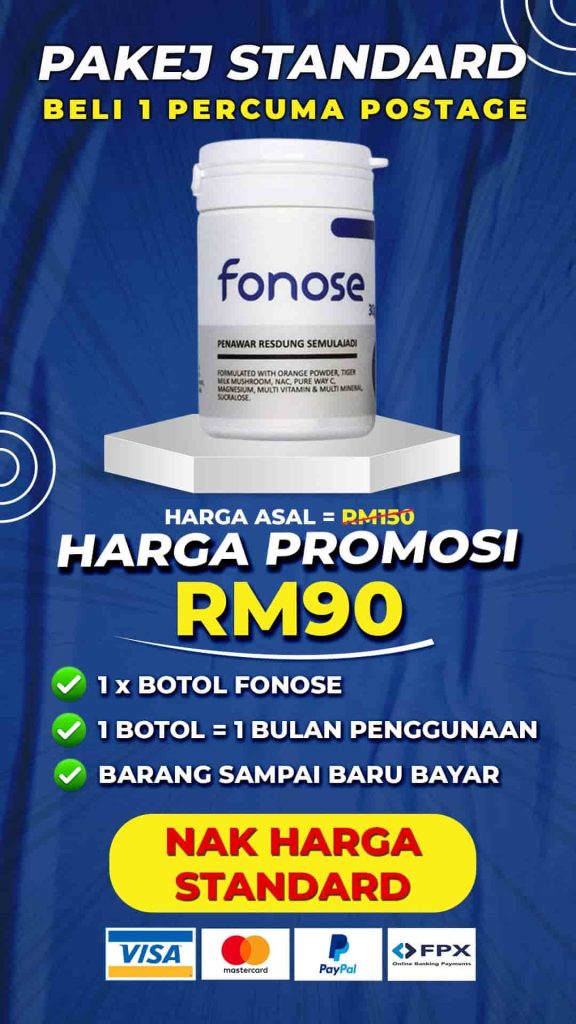 Bottle of Fonose herbal supplement for health and vitality.